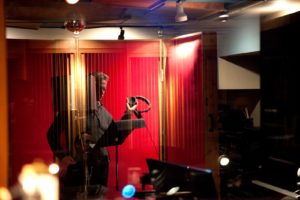 Michael Douglas voice-over at Threshold Recording Studios NYC
