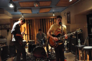 Band in studio at Threshold Recording Studios NYC