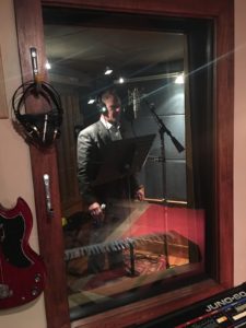 Eric Casaburi Voice Over recording his audiobook Just Make Money! at Threshold Recording Studios NYC