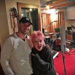 Music Producer & Threshold Studios Owner James Walsh & Cyndi Lauper at Threshold Recording Studios NYC